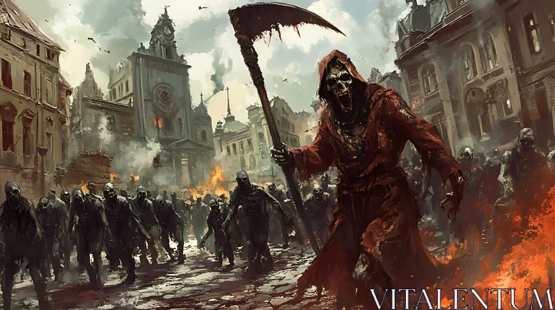 Apocalyptic Undead Horde Artwork AI Image