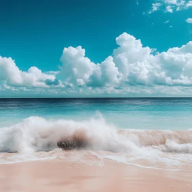 Peaceful Ocean View with Cloudscape