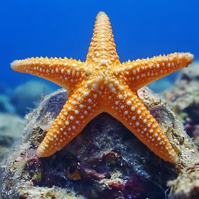 Sea Star on Rock Formation