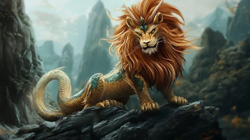 Mythical Lion Dragon Creature