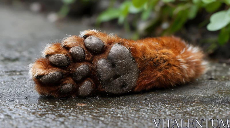 AI ART Close-Up of Canine Paw