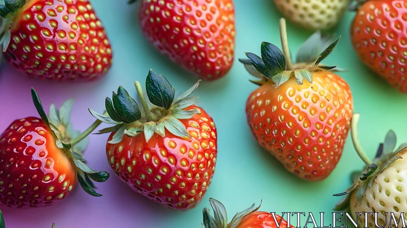 Fresh Strawberries Still Life AI Image