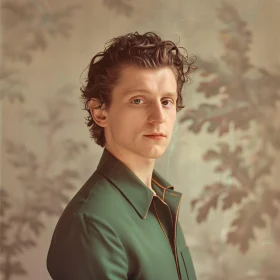 Tom Holland Portrait in Green Jacket