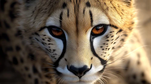 Cheetah Portrait: Amber Eyes
