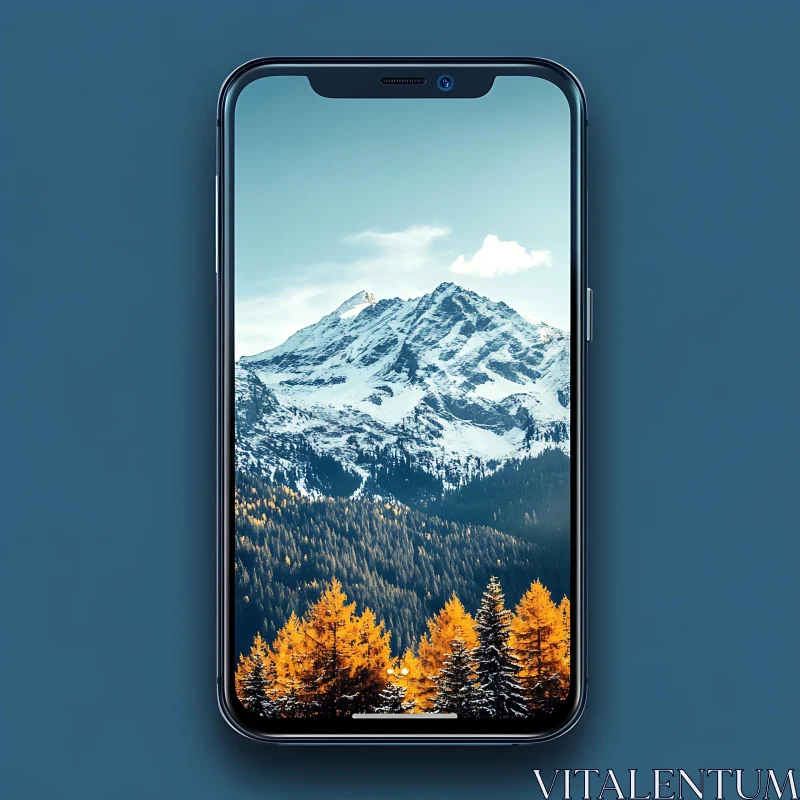 Mountain View Mobile Screen Image AI Image