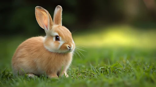 Gentle Bunny in a Field of Green