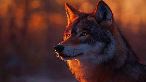 Golden Hour Wolf