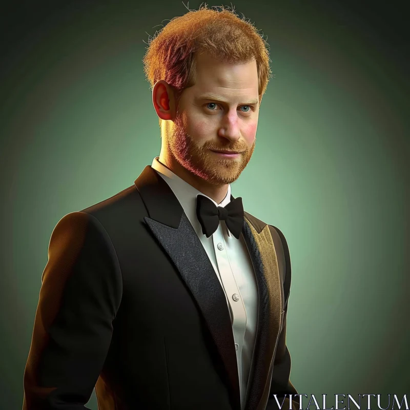 Royal Portrait of Prince Harry AI Image