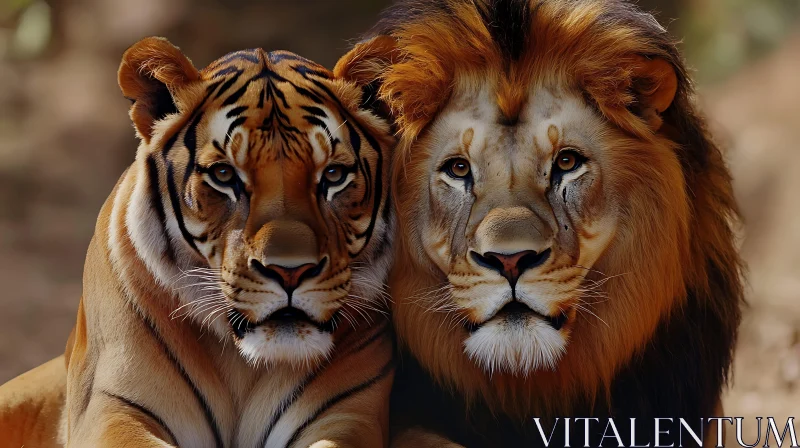 AI ART Majestic Lion and Tiger Portrait