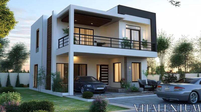 Contemporary Home Exterior Design AI Image