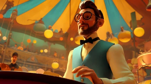 Dapper Man in Circus Tent