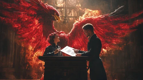 Phoenix Pact: A Fantasy Agreement Scene