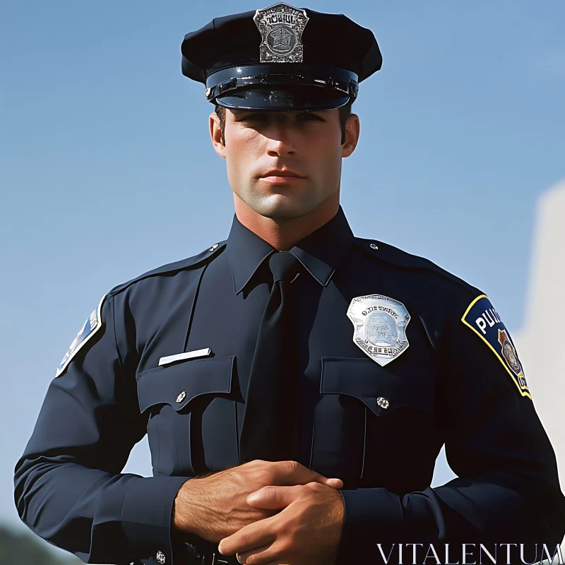 AI ART Law Enforcement Officer Portrait