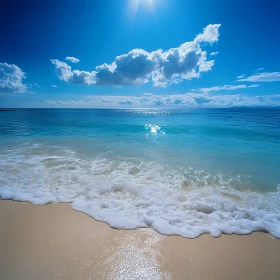 Peaceful Seascape with Blue Sky