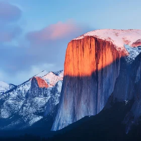 Mountain Peaks at Sunset