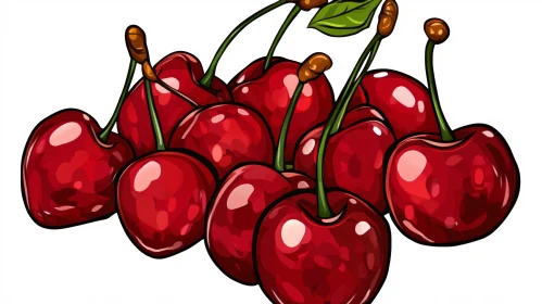 Sweet Cherry Delight on White