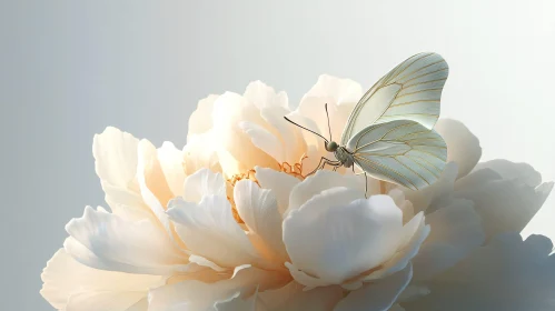 Tranquil Butterfly Resting on Elegant Bloom