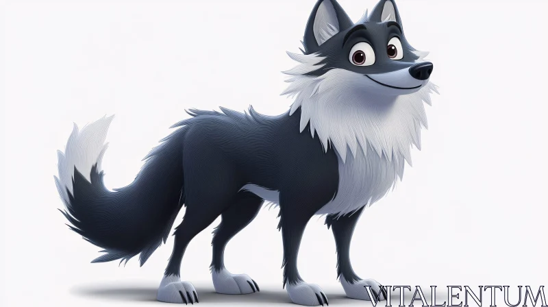 Animated Wolf Character AI Image