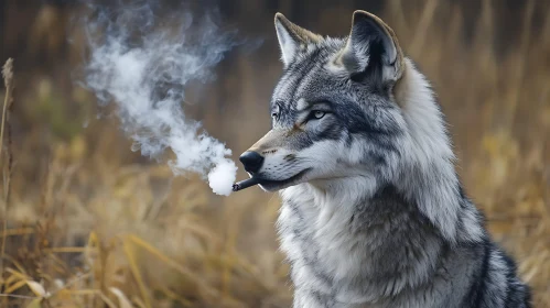 Smoking Wolf in the Wild