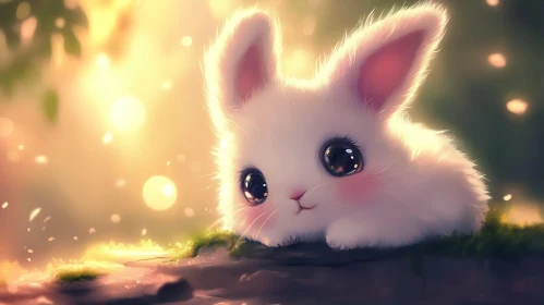 Charming Bunny with Big Eyes