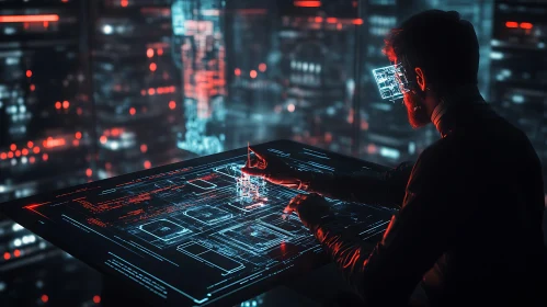 Neon Cyborg in Virtual Reality