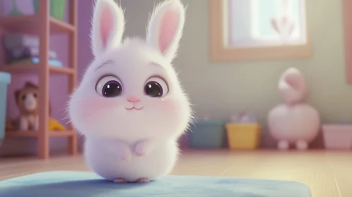 Charming White Rabbit Image