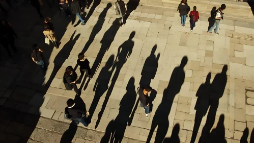 Sunlit Shadows on the Pavement