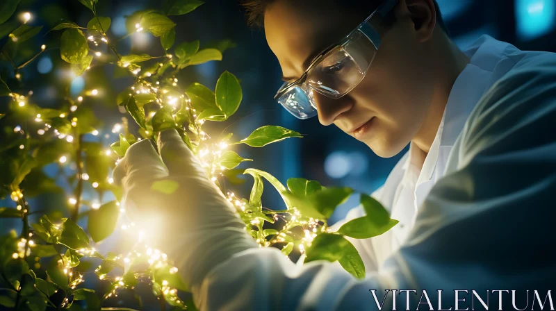AI ART Plant Science: Illuminated Botanical Study