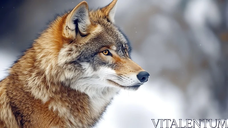 Wolf Close-Up: A Study in Fur and Focus AI Image