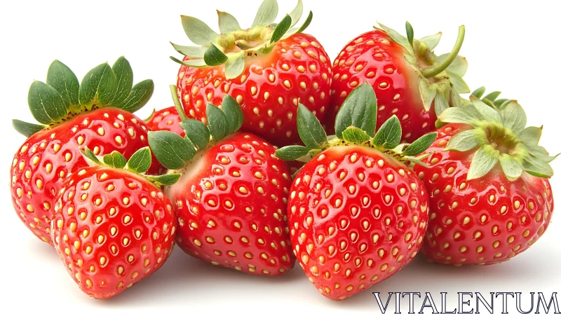 Delicious Red Strawberries Close Up AI Image