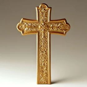 Golden Cross with Detailed Ornamentation