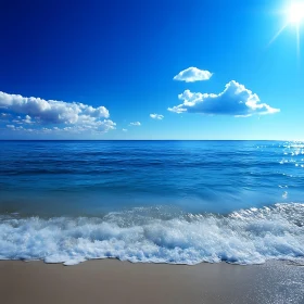 Peaceful Seascape with Blue Sky