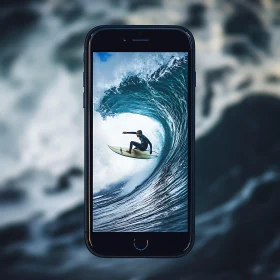 Surfer on Wave Phone Display