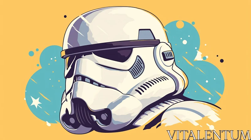 AI ART Stormtrooper Helmet Pop Art Style