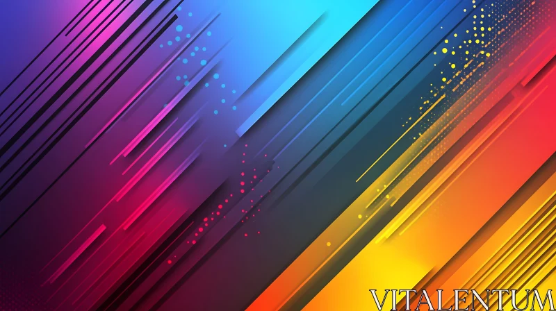 Gradient Diagonal Lines Abstract Art AI Image