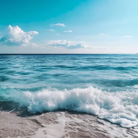 Peaceful Seascape with Blue Water