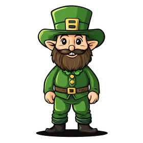 Whimsical Leprechaun in Green Attire