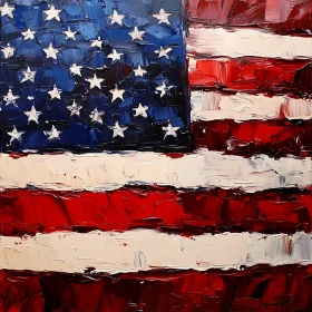 Textured Patriotic Art: Stars and Stripes