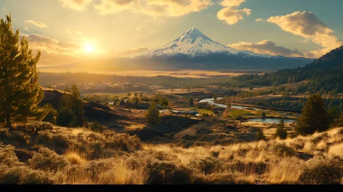 Snowy Peak Landscape