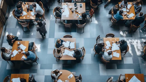 Aerial View of Business Meetings
