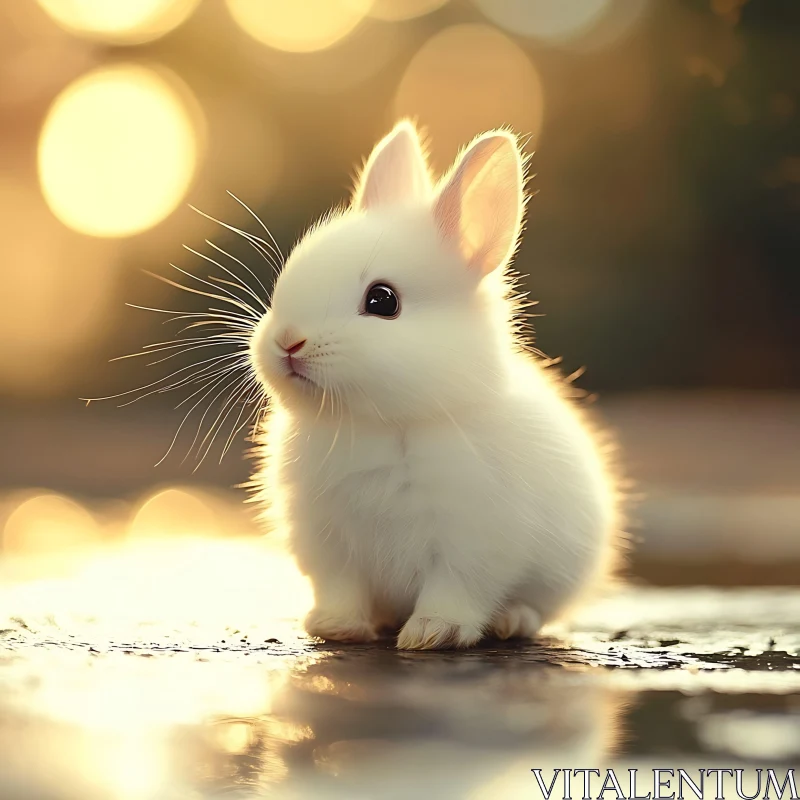 Serene Bunny Portrait AI Image