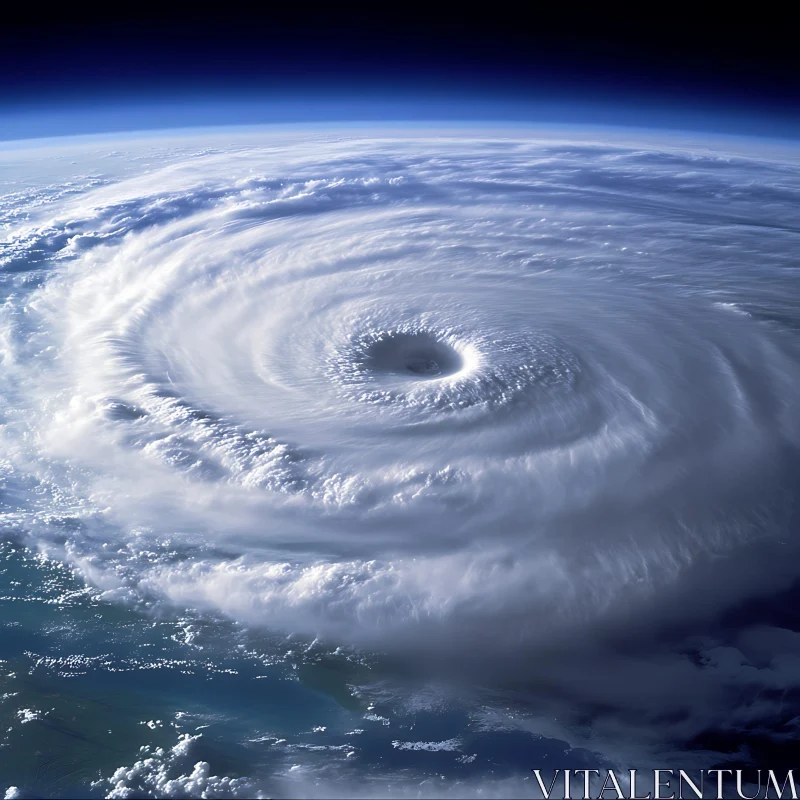 Hurricane from Space AI Image