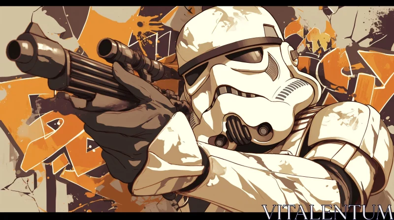 AI ART Stormtrooper in Graffiti Art