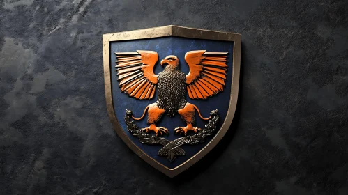 Heraldic Eagle Shield Art