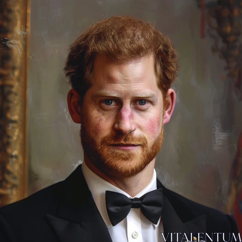 Stunning Realism Portrait of Prince Harry AI Image