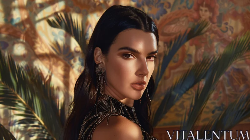 Kendall Jenner Glamorous Fashion Portrait AI Image