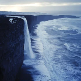 Coastal Waterfall Scene