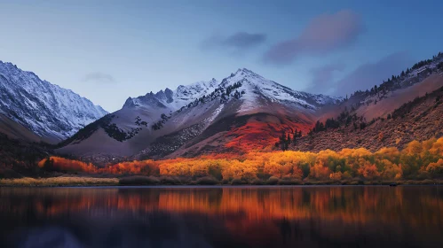 Autumnal Mountain Reflection