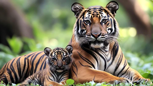 Tiger Family Portrait in the Wild