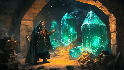 Enchanted Cave of the Crystal Wizard